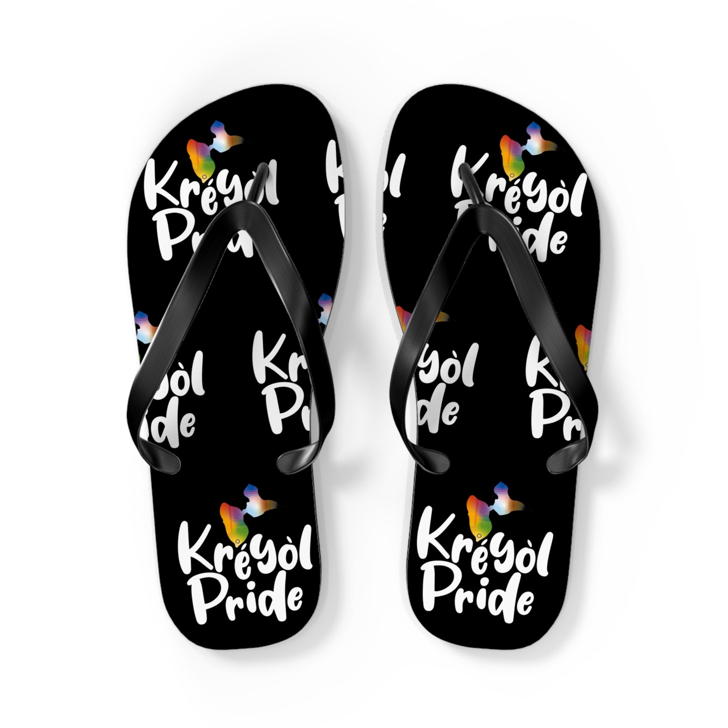 Kreyòl Pride Flip Flops — Rainbow Caribbean Pride Sandals