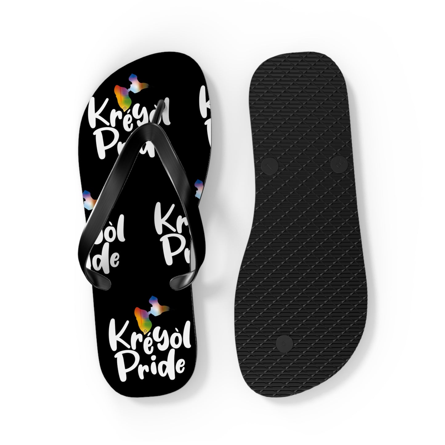 Kreyòl Pride Flip Flops — Rainbow Caribbean Pride Sandals
